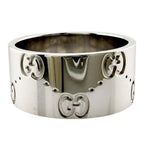 Gucci Icon Wide Ring 18k White Gold — view 6