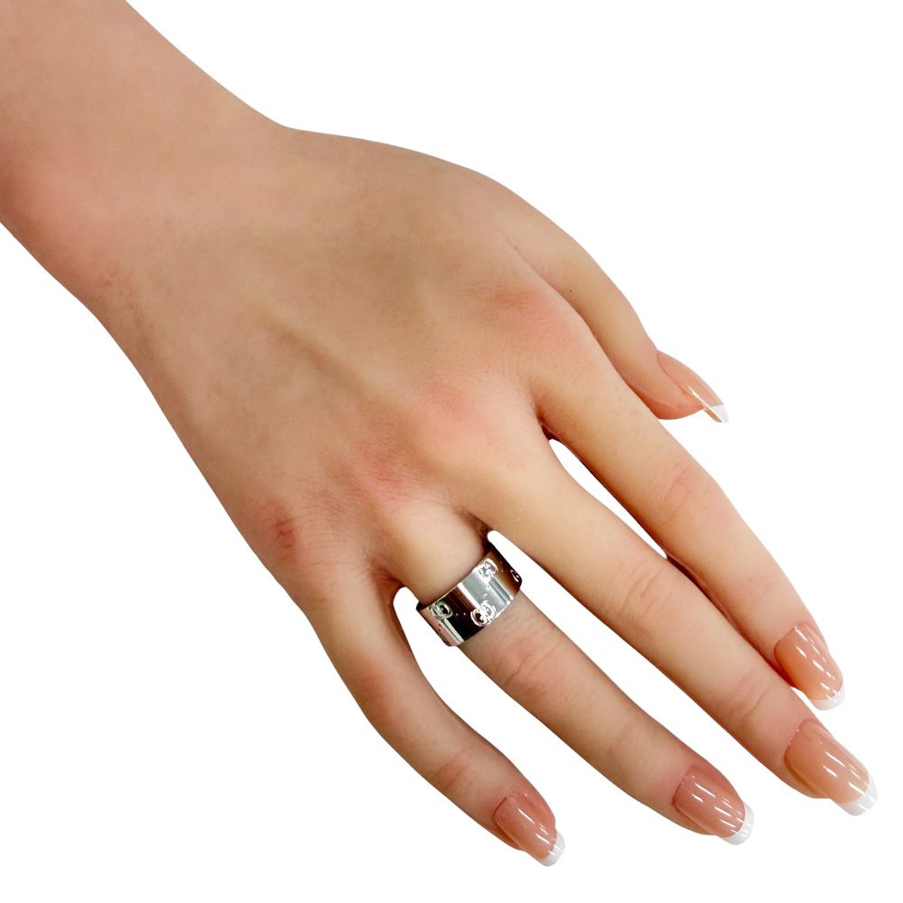 Gucci Icon Wide Ring 18k White Gold — view 2