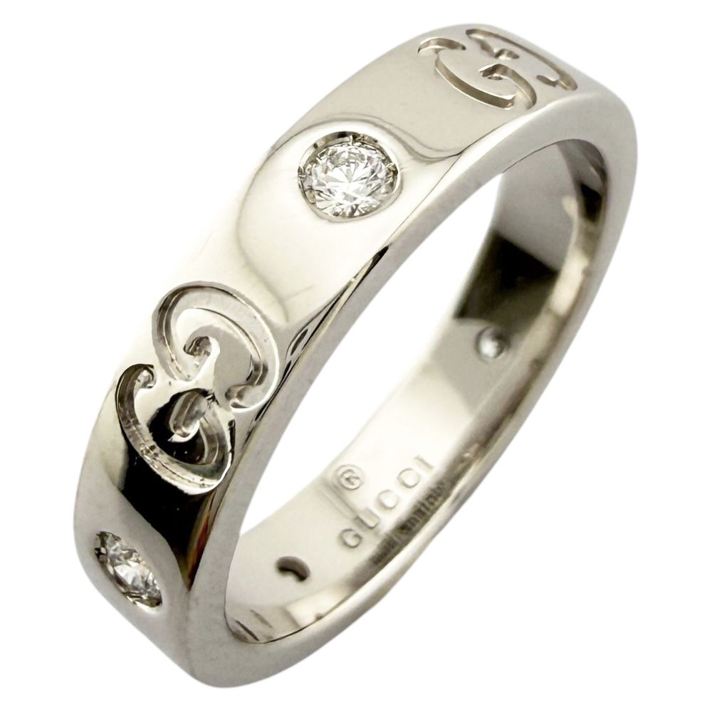 Gucci Icon Diamond Ring 18k White Gold