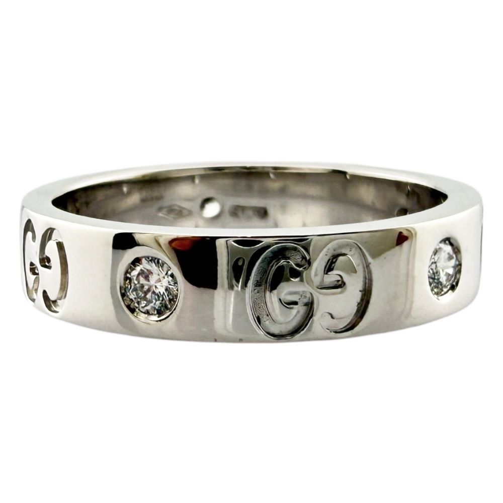 Gucci Icon Diamond Ring 18k White Gold — view 4