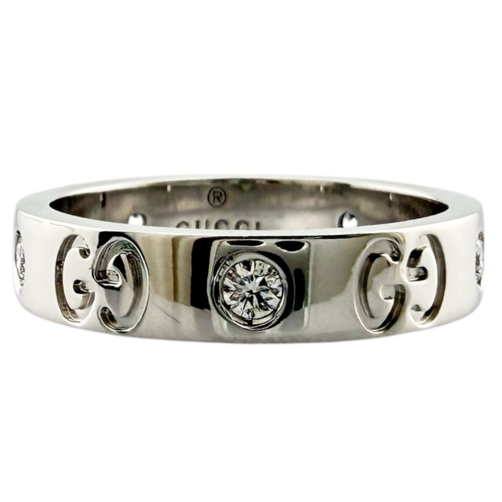 Gucci Icon Diamond Ring 18k White Gold — view 3