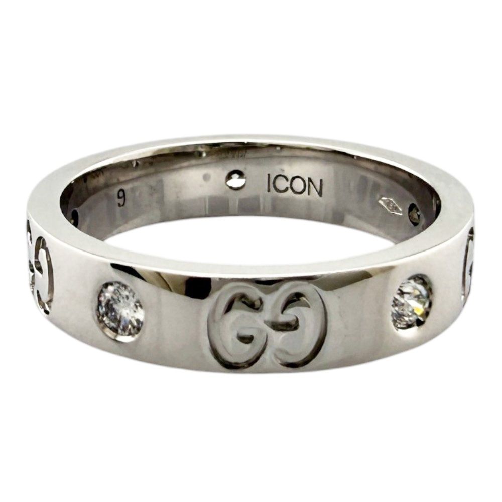 Gucci Icon Diamond Ring 18k White Gold — view 5