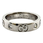 Gucci Icon Diamond Ring 18k White Gold — view 5