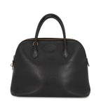 Hermes Handbag Bolide 35 Black Gold Ardennes 2-Way