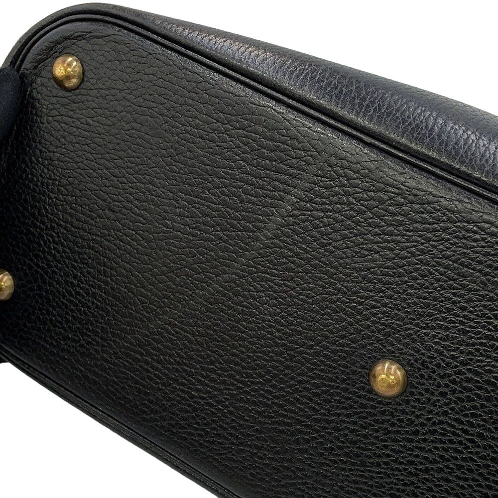 Hermes Handbag Bolide 35 Black Gold Ardennes 2-Way — view 8