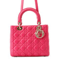 Dior Handbag Cannage Lady Leather 2-Way