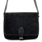 Saint Laurent Paris Shoulder Bag YSL Monogram Velvet Black