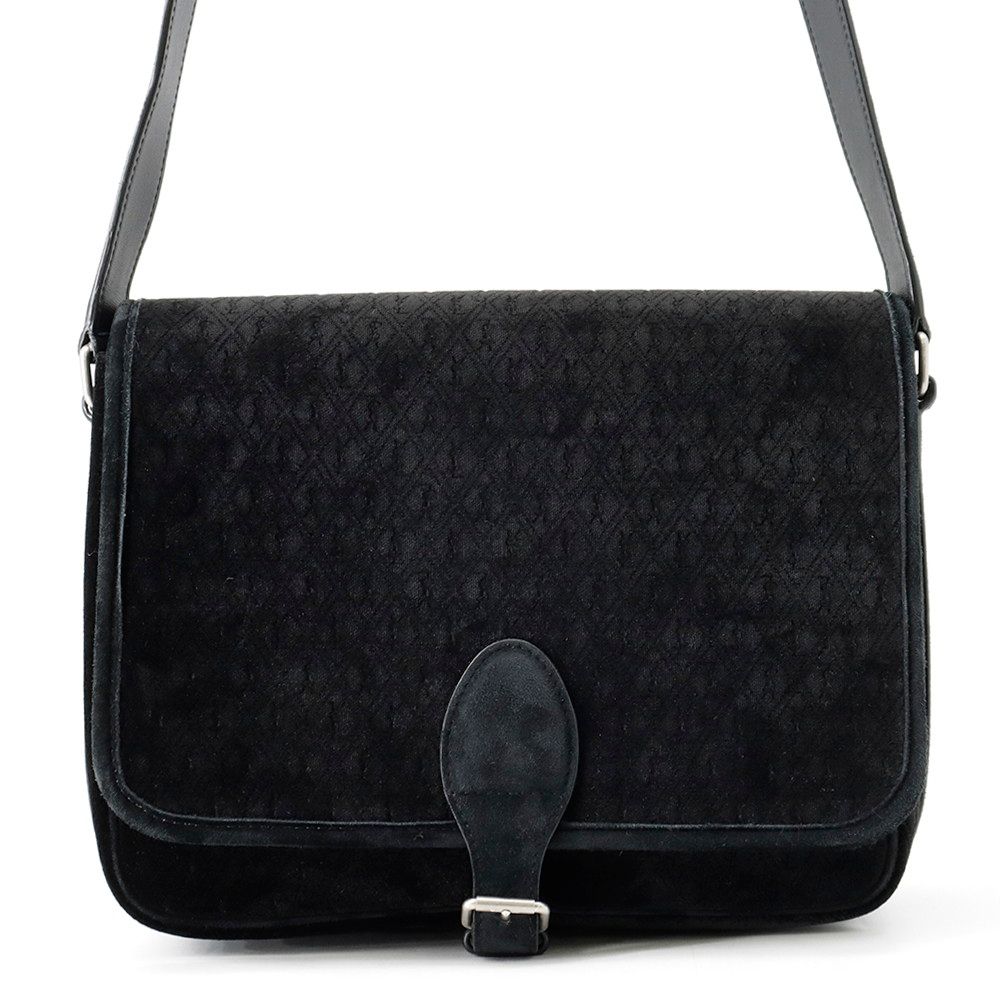 Saint Laurent Paris Shoulder Bag YSL Monogram Velvet Black