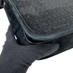 Saint Laurent Paris Shoulder Bag YSL Monogram Velvet Black — view 8