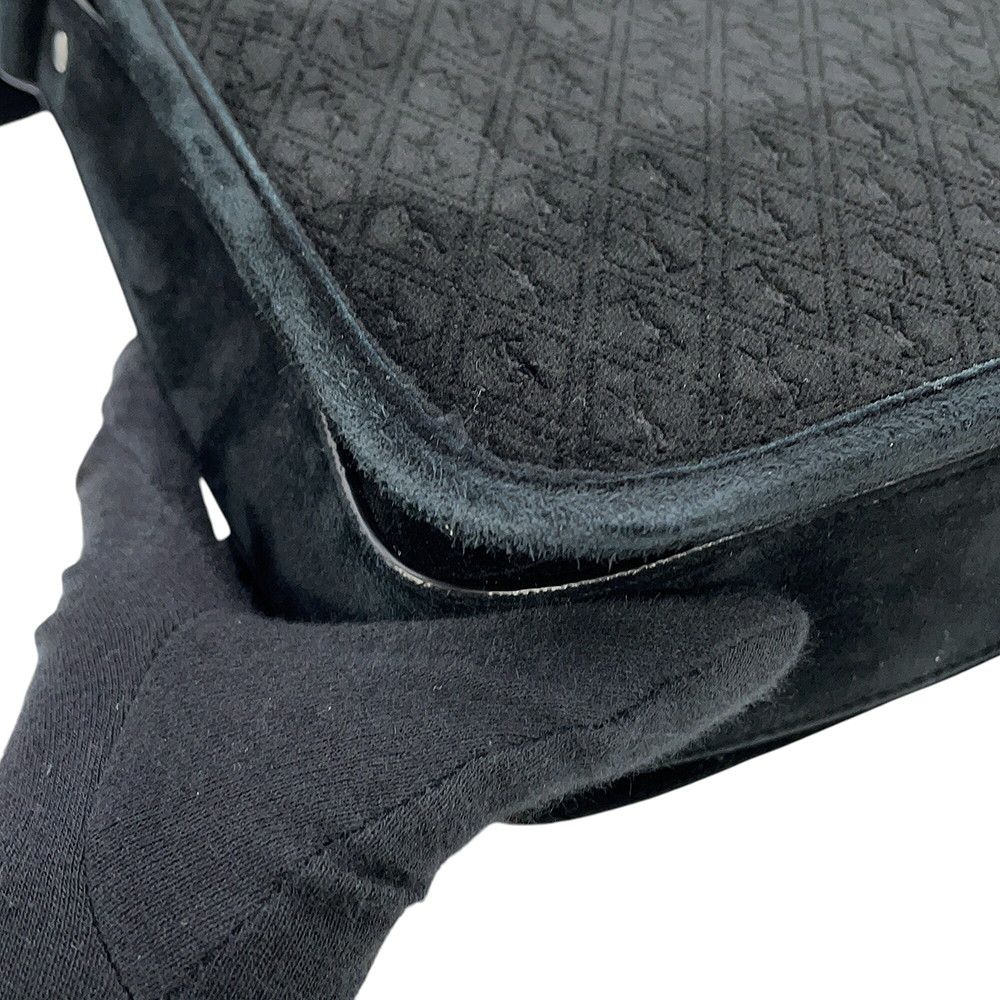Saint Laurent Paris Shoulder Bag YSL Monogram Velvet Black — view 8