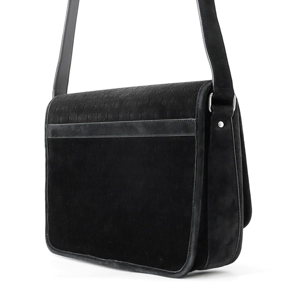 Saint Laurent Paris Shoulder Bag YSL Monogram Velvet Black — view 2