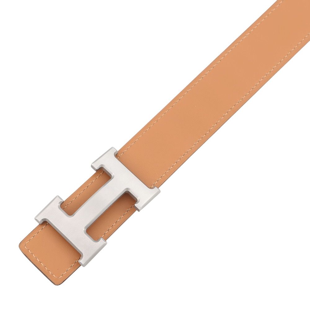 Hermes Belt Constance Dark Brown Matte Silver Porosus Leather 60 — view 5