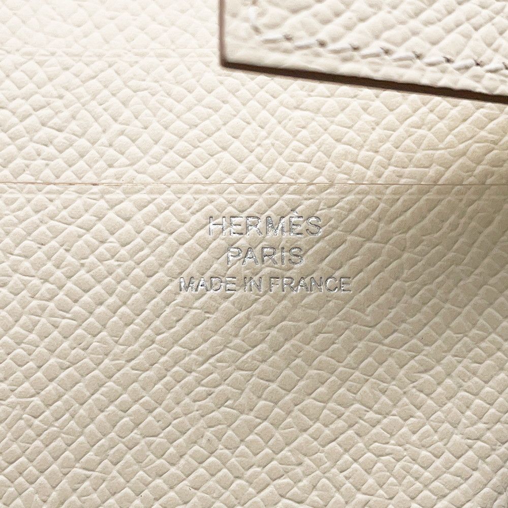 Hermes Bifold Wallet Passant Compact Cles Silver Epsom — view 9
