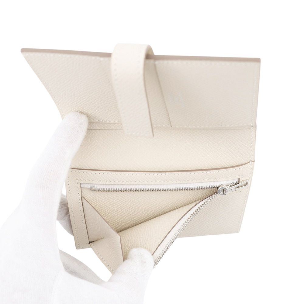 Hermes Bifold Wallet Passant Compact Cles Silver Epsom — view 6