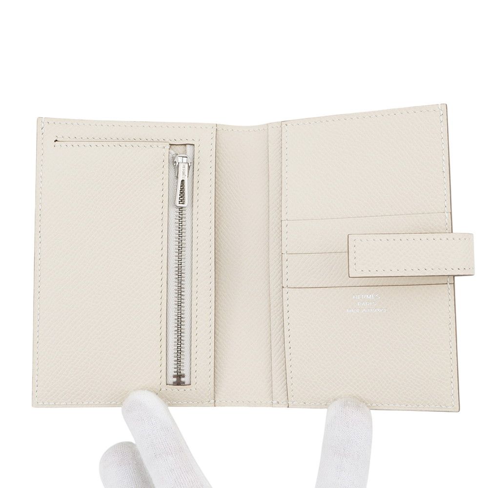 Hermes Bifold Wallet Passant Compact Cles Silver Epsom — view 4