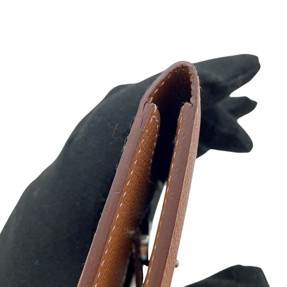 Hermes Card Case Gold Silver Ever Color Business Holder — view 6
