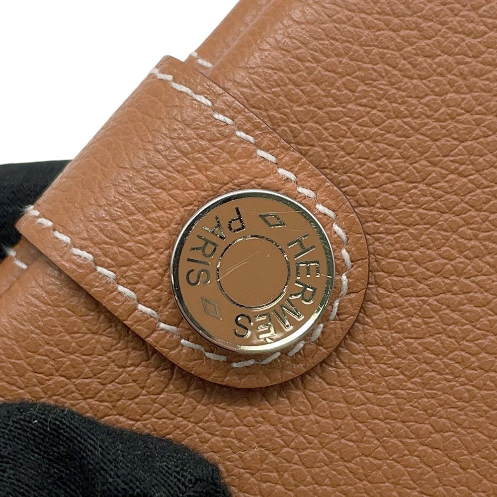 Hermes Card Case Gold Silver Ever Color Business Holder — view 7
