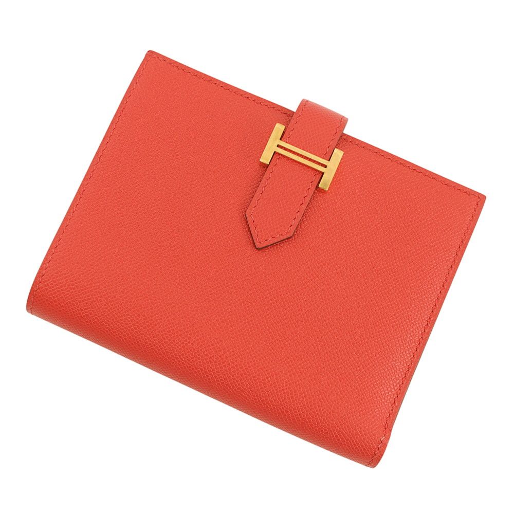Hermes Bifold Wallet Bearn Compact le Jupivoine Gold Vo Madame