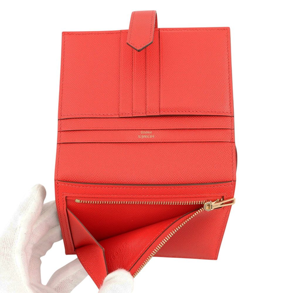 Hermes Bifold Wallet Bearn Compact le Jupivoine Gold Vo Madame — view 6
