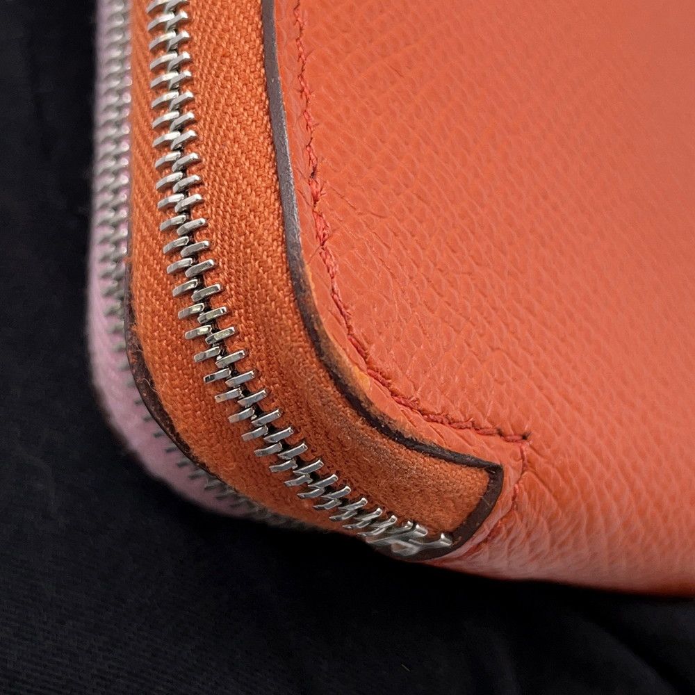 Hermes Wallet Nouveau to Go Zip Mauve Sylvestre Cuible Silver Epsom Swift — view 7