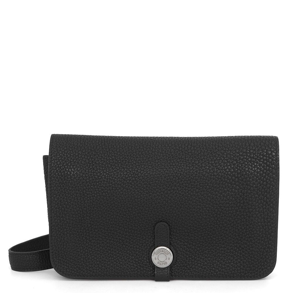 Hermes Waist Bag Dogon Black Silver Togo