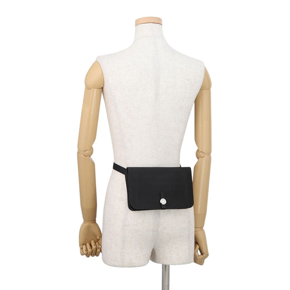 Hermes Waist Bag Dogon Black Silver Togo — view 5