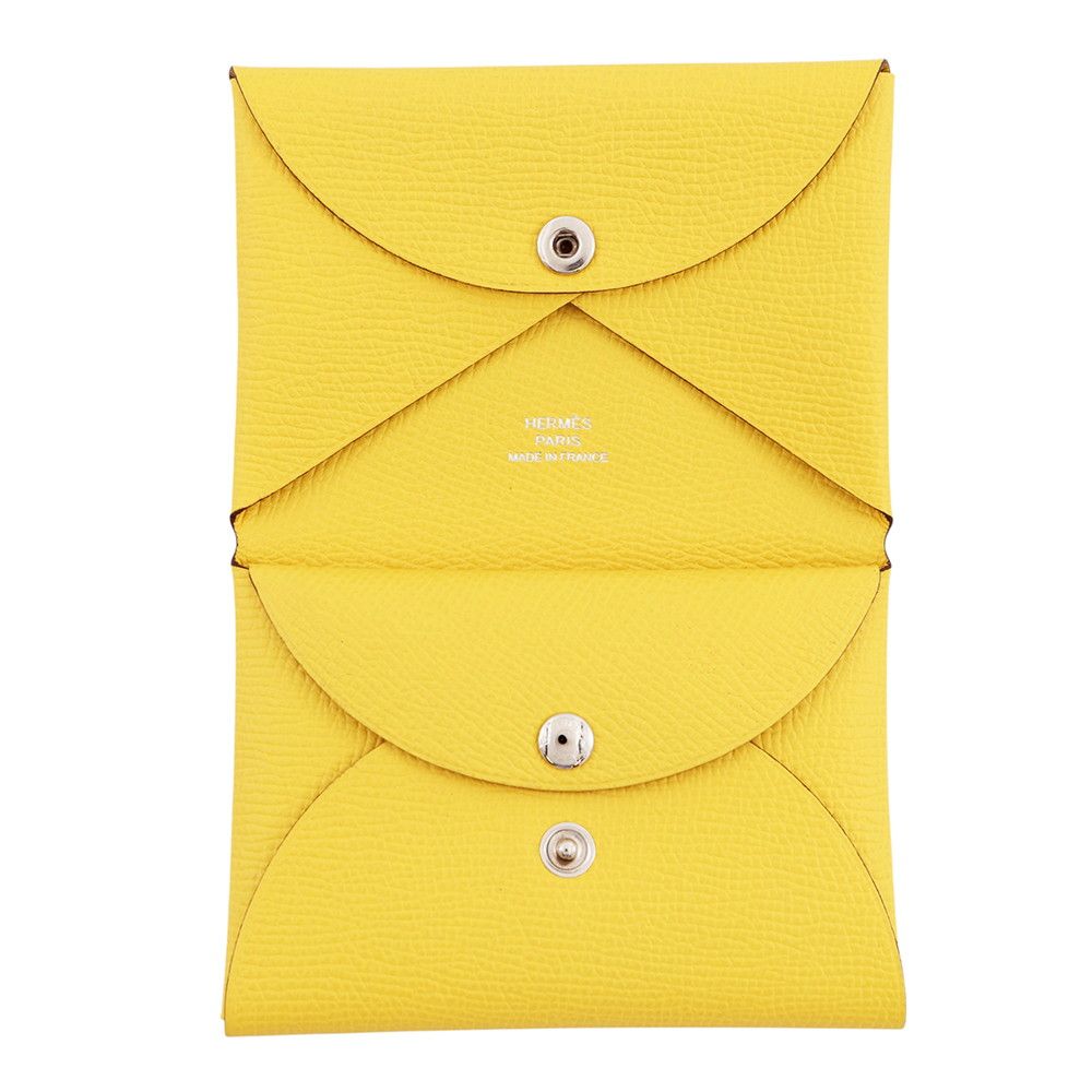 Hermes Coin Case Calvi Duo Jo Nunapur Silver Epsom — view 4
