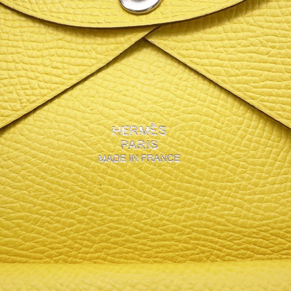 Hermes Coin Case Calvi Duo Jo Nunapur Silver Epsom — view 8