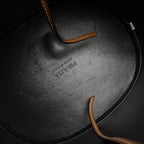 Prada Shoulder Bag Tumble Bucket Logo Calf Leather 2-Way — view 9