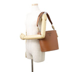 Prada Shoulder Bag Tumble Bucket Logo Calf Leather 2-Way — view 4