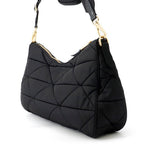 Prada Shoulder Bag Quilted Triangle Logo Nylon Black — view 2