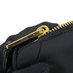 Prada Shoulder Bag Quilted Triangle Logo Nylon Black — view 9