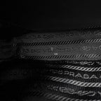 Prada Shoulder Bag Quilted Triangle Logo Nylon Black — view 7