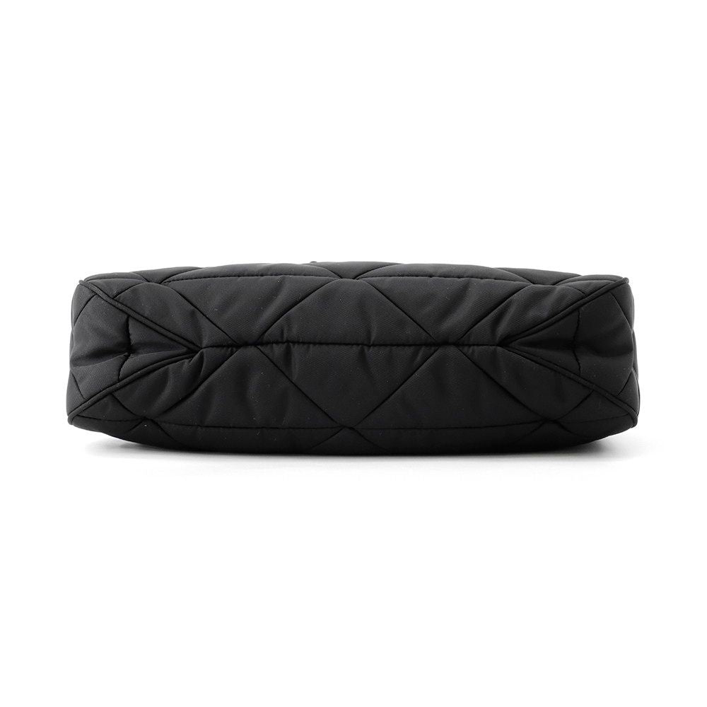 Prada Shoulder Bag Quilted Triangle Logo Nylon Black — view 3