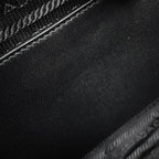 Prada Shoulder Bag Quilted Triangle Logo Nylon Black — view 6