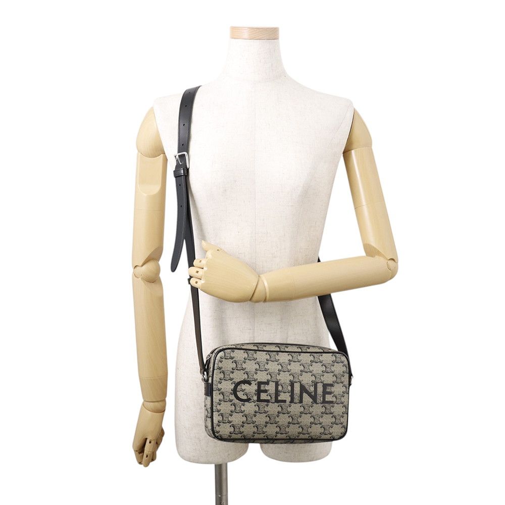 Celine Shoulder Bag Triomphe Horizontal Black — view 4