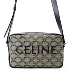 Celine Shoulder Bag Triomphe Horizontal Black