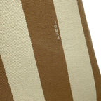 Fendi Tote Pecan Roll Reversible FF Motif Stripe Canvas Leather — view 8