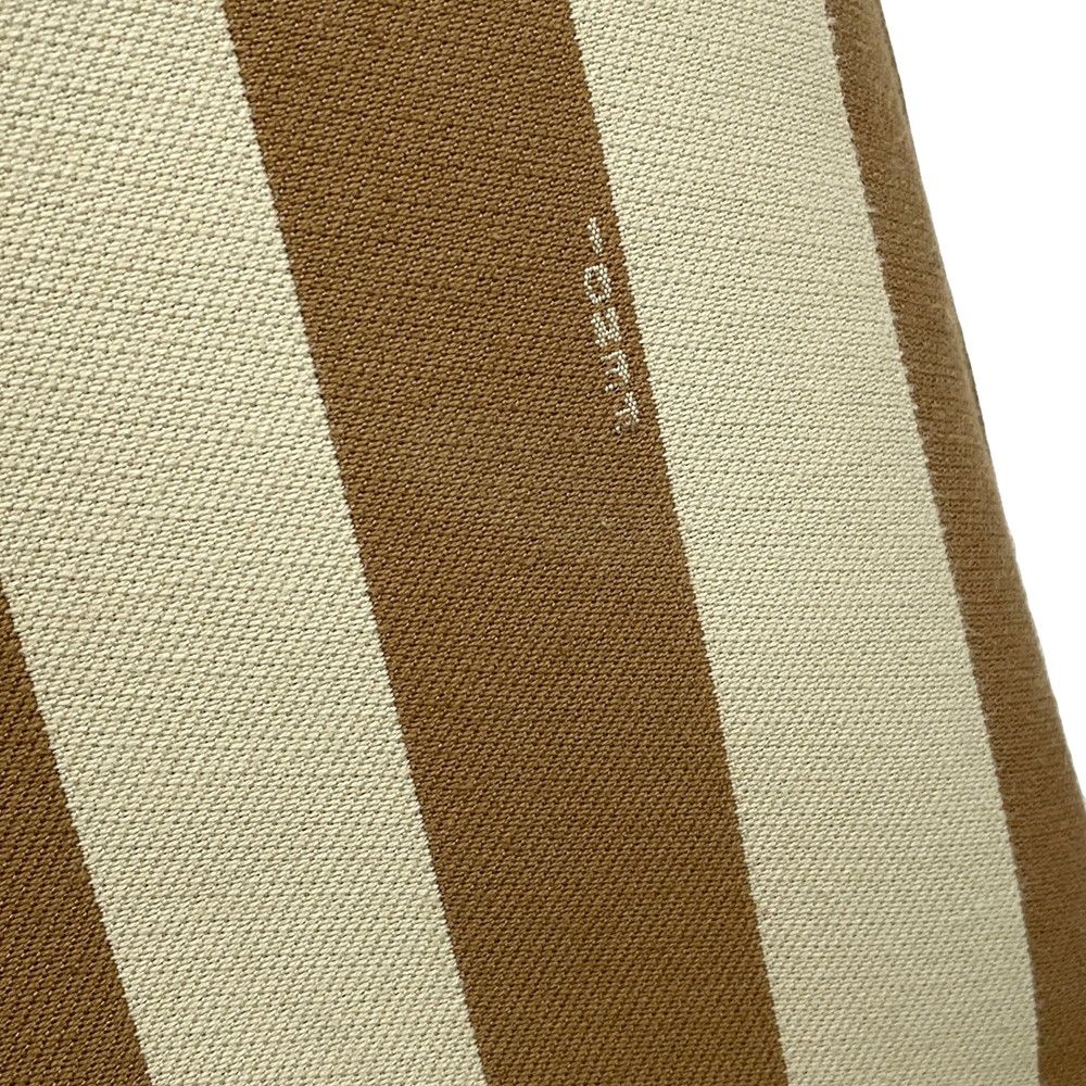 Fendi Tote Pecan Roll Reversible FF Motif Stripe Canvas Leather — view 8