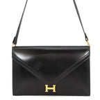 Hermes Shoulder Bag Ridi Black Gold Box Calf
