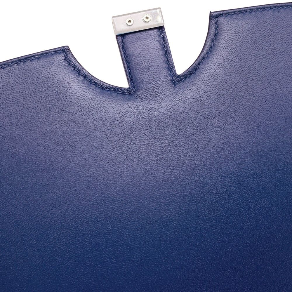 Hermes Shoulder Bag 20 Blue Brighton Silver Gold — view 9
