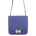 Hermes Shoulder Bag 20 Blue Brighton Silver Gold