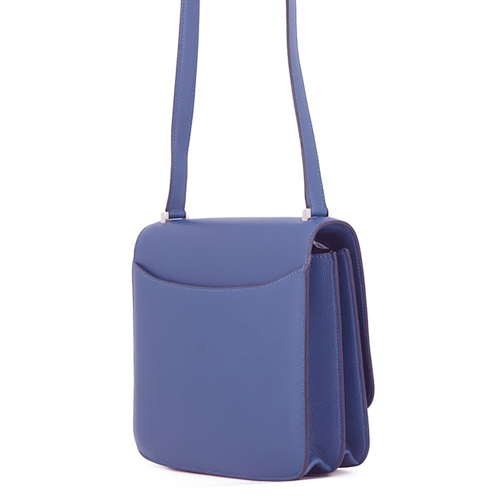 Hermes Shoulder Bag 20 Blue Brighton Silver Gold — view 2