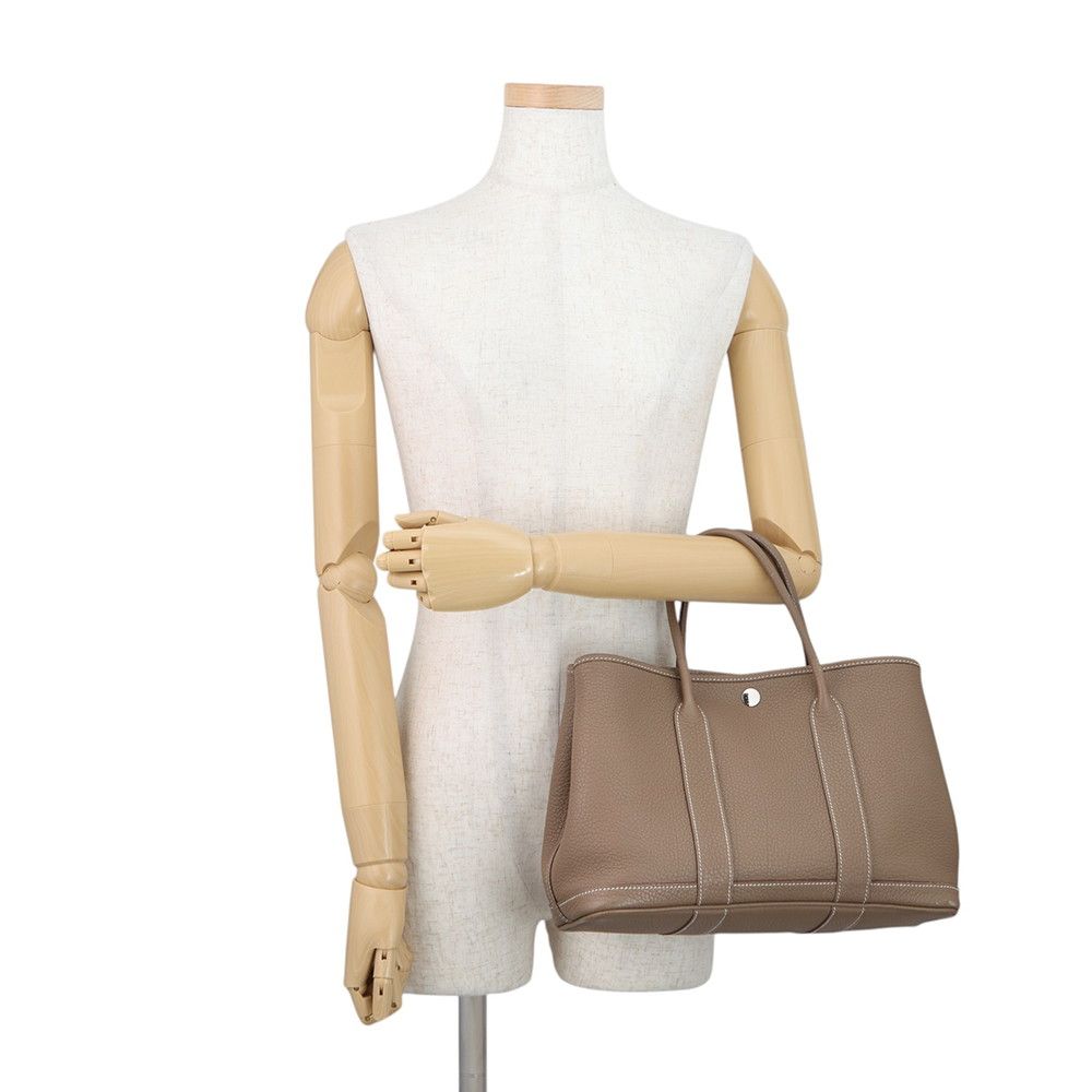 Hermes Tote Garden Party TPM Etoupe Silver Negonda — view 4