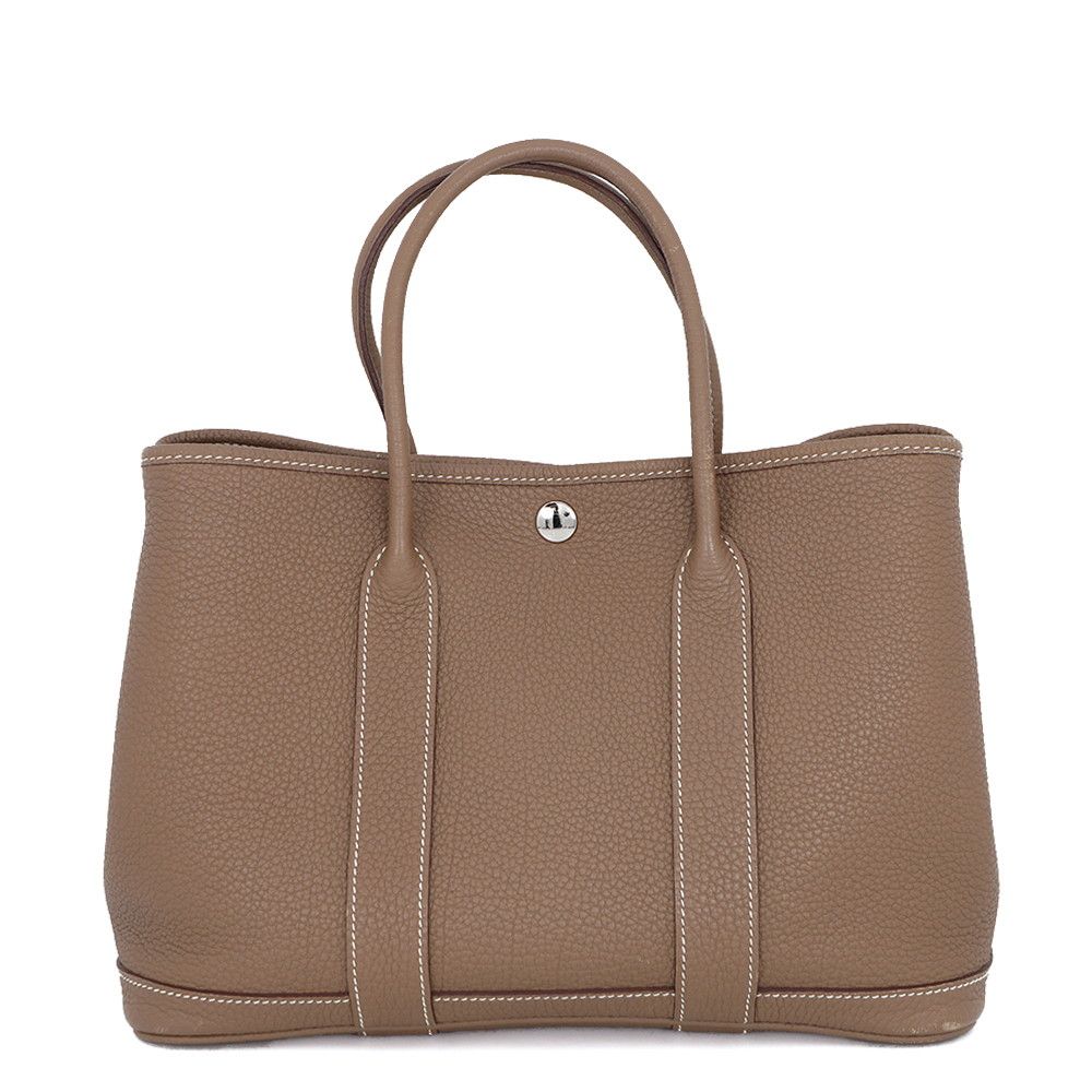 Hermes Tote Garden Party TPM Etoupe Silver Negonda