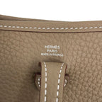 Hermes Shoulder Bag Evelyne TPM 111 cm Etoupe Blue Indigo Silver Taurillon — view 5