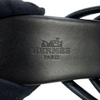 Hermes Sandals Noria Leather 37 Shoes Black — view 8