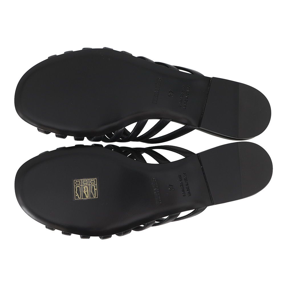 Hermes Sandals Noria Leather 37 Shoes Black — view 4