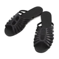 Hermes Sandals Noria Leather 37 Shoes Black