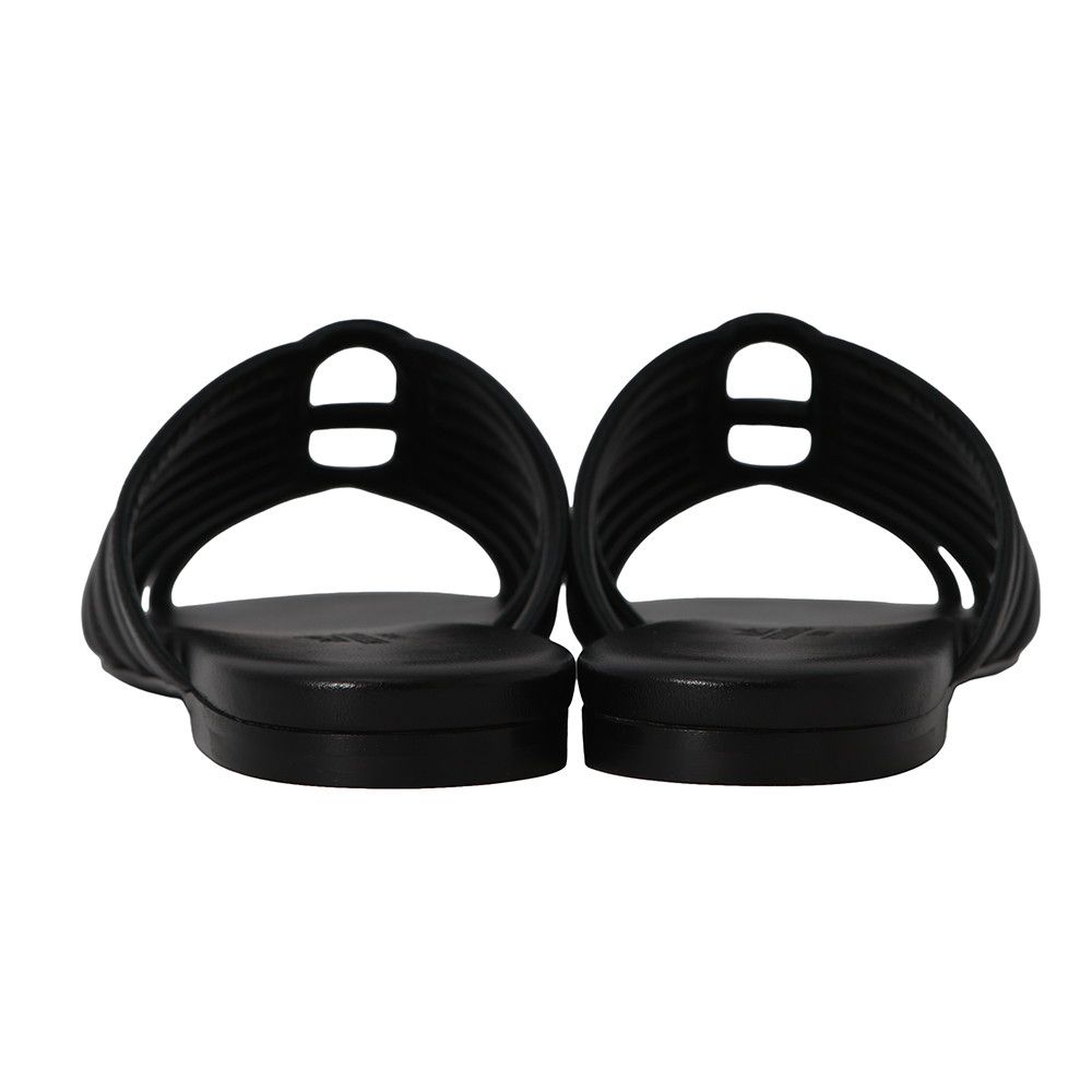 Hermes Sandals Noria Leather 37 Shoes Black — view 3